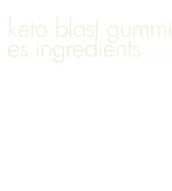 keto blast gummies ingredients