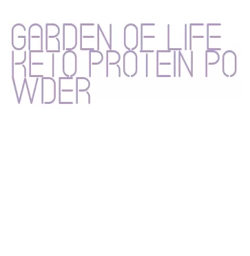garden of life keto protein powder