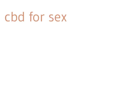 cbd for sex