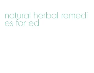 natural herbal remedies for ed