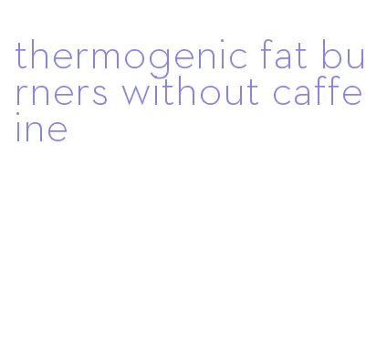 thermogenic fat burners without caffeine