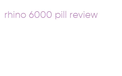rhino 6000 pill review
