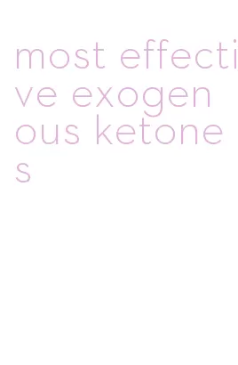 most effective exogenous ketones