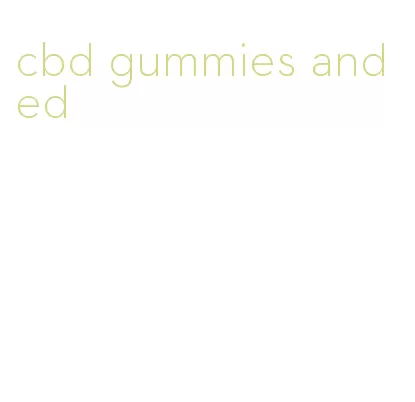 cbd gummies and ed