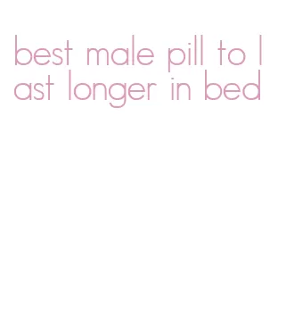 best male pill to last longer in bed