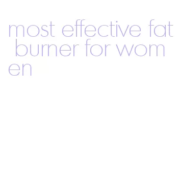 most effective fat burner for women